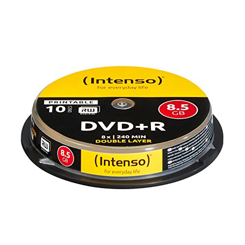 Intenso 4381142 DVD+R 8,5GB Double Layer Printable 8x Speed 10er Spindel, Keine von Intenso