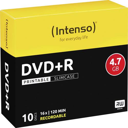 Intenso 4811652 DVD+R Rohling 4.7GB 10 St. Slimcase Bedruckbar von Intenso