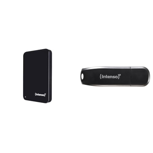 Intenso 6023560 1TB Memory Drive USB 3.0 2.5' External Hard Drive, Mechanische Festplatte & Speed Line, 32GB Speicherstick, USB-Stick 3.2 Gen 1x1, schwarz von Intenso