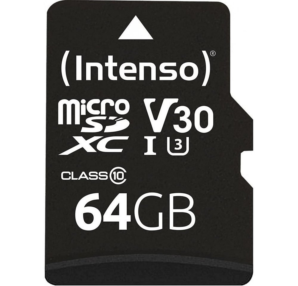 Intenso 64 GB microSDXC - Speicherkarte & Adapter - schwarz Speicherkarte (64 GB GB) von Intenso