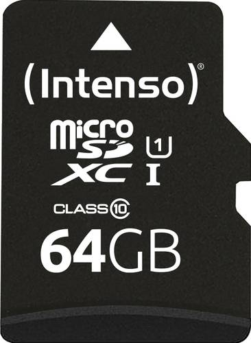 Intenso 64GB microSDXC Performance microSD-Karte 64GB Class 10 UHS-I Wasserdicht von Intenso