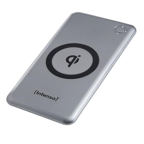 Intenso 7343531 Powerbank WPD10000, externes Ladegerät mit Wireless Charging, Power Delivery und Quick Charge (10000mAh, geeignet für Qi-fähige Smartphone/Tablet PC) Silber von Intenso