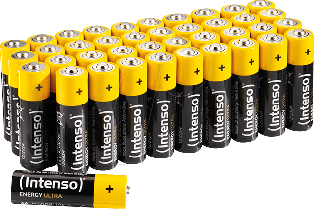 Intenso 7501520 - Energy Ultra Alkaline Batterie AA Mignon 40er-Pack - Batterie Einwegbatterie Alkali (7501520) von Intenso