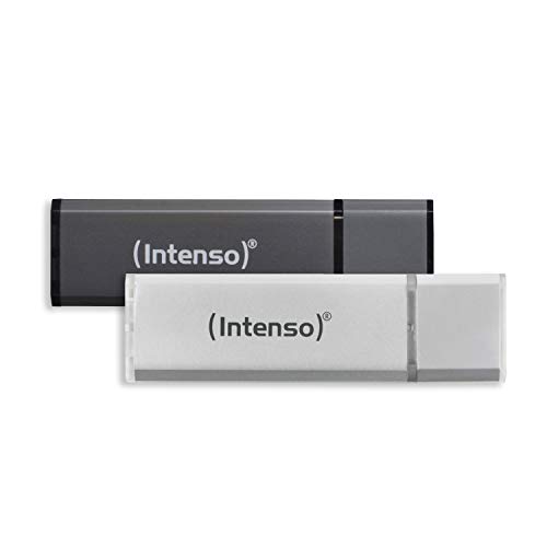 Intenso Alu Line 2x 32 GB USB-Stick USB 2.0, silber und anthrazit (Doppelpack) von Intenso