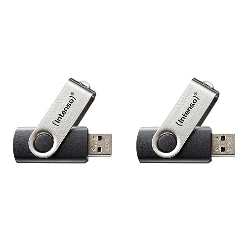 Intenso Basic Line 32 GB USB-Stick USB 2.0 Silber/schwarz (Packung mit 2) von Intenso