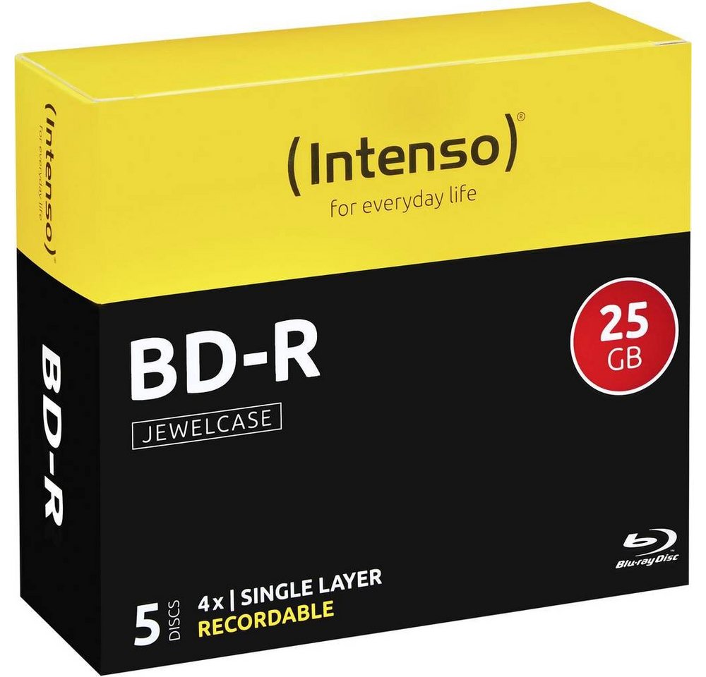 Intenso Blu-ray-Rohling BD-R 25 GB 4x 5er Jewelcase von Intenso