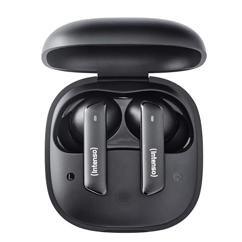 Intenso Buds Pro - TWS True Wireless Kopfhörer T510HAE mit Hybrid ANC, ENC, Bluetooth und bis zu 35 Std. Musikwiedergabe, Schwarz Intenso Buds Pro - TWS True Wireless Kopfhörer T510HAE mit Hybrid ANC, ENC, Bluetooth und bis zu 35 Std. Musikwiedergabe, Schwarz von Intenso
