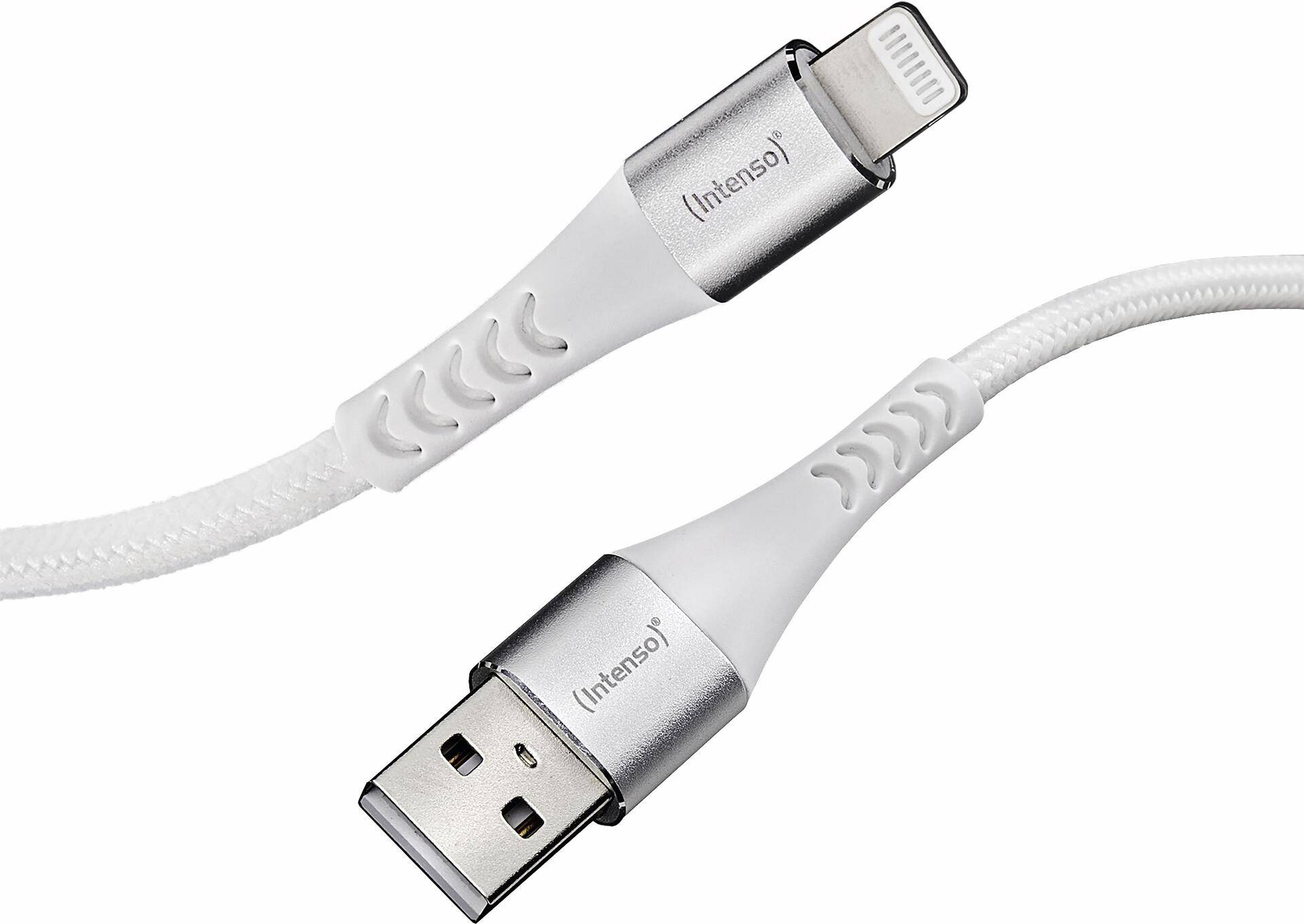 Intenso CABLE USB-A TO LIGHTNING 1.5M/7902102 USB Kabel 1,5 m USB A USB C/Micro USB-A/Lightning Weiß (7902102) von Intenso