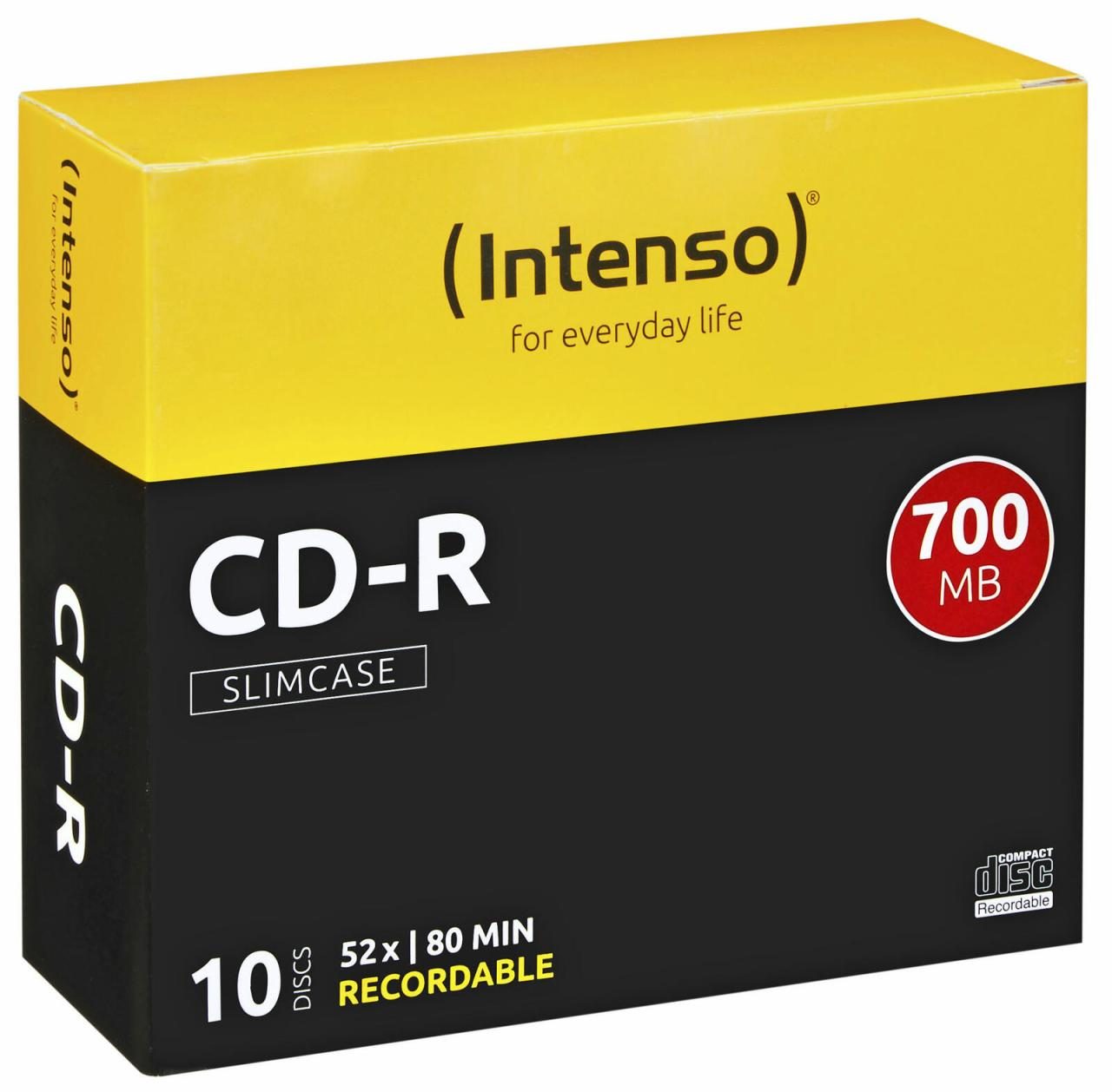 Intenso CD-R 700MB 52x 10er SC Slim Case von Intenso