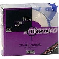 Intenso CD-R Rohlinge 870 MB, multispeed, KickOut Cases, 10 er Pack von Intenso