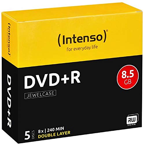 Intenso DVD+R 8.5GB 4X (5) 4311245 Jewel Case von Intenso