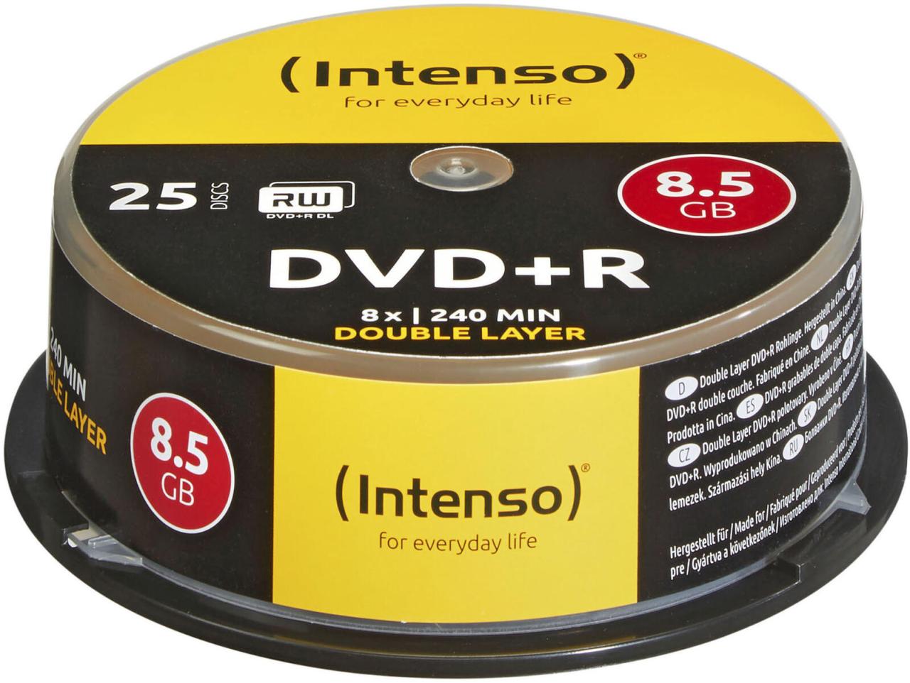 Intenso DVD+R DL 8,5GB 25 Spin Spindel von Intenso