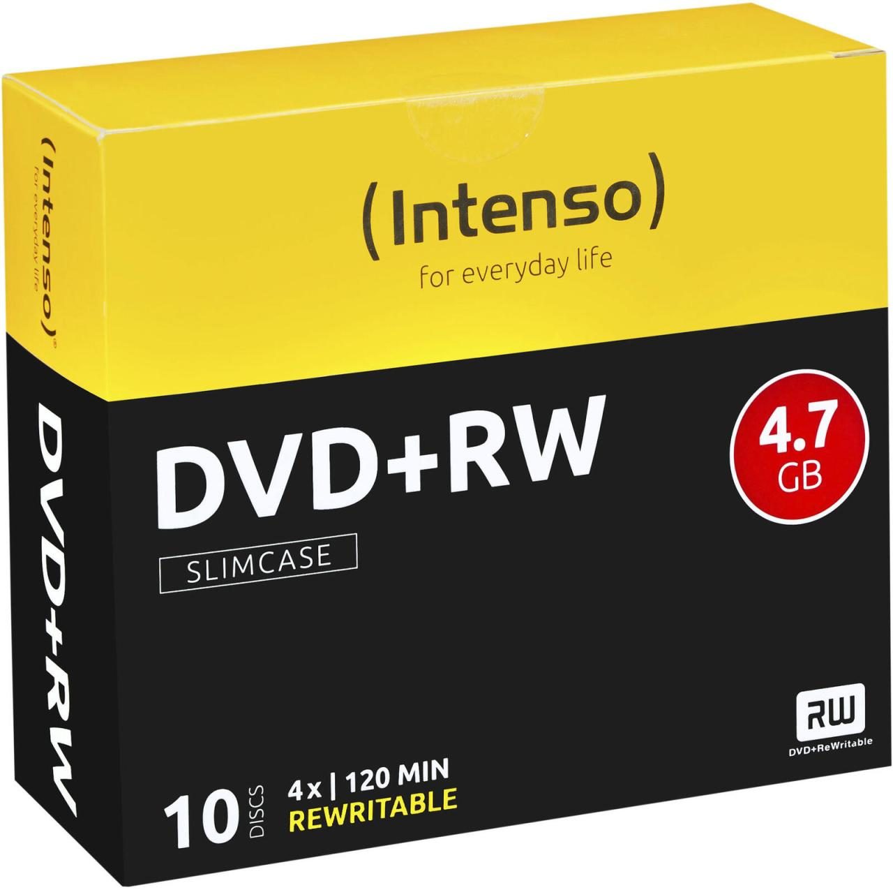 Intenso DVD+RW 4,7GB 10er SC Slim Case von Intenso