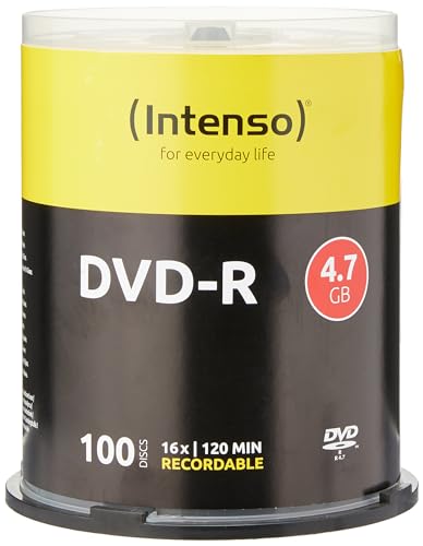 Intenso DVD-R 16x Speed 4,7GB (100er Spindel DVD-Rohlinge) von Intenso