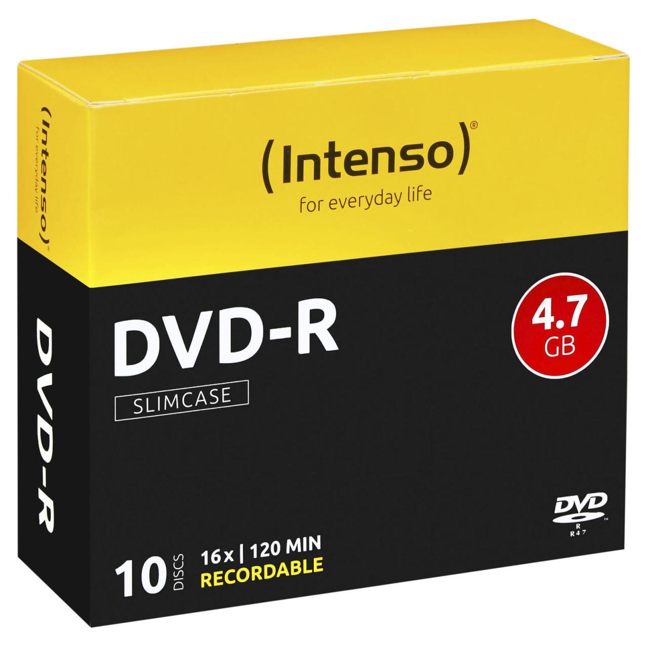 Intenso DVD-R 4,7GB 16x 10erSC Slim Case von Intenso