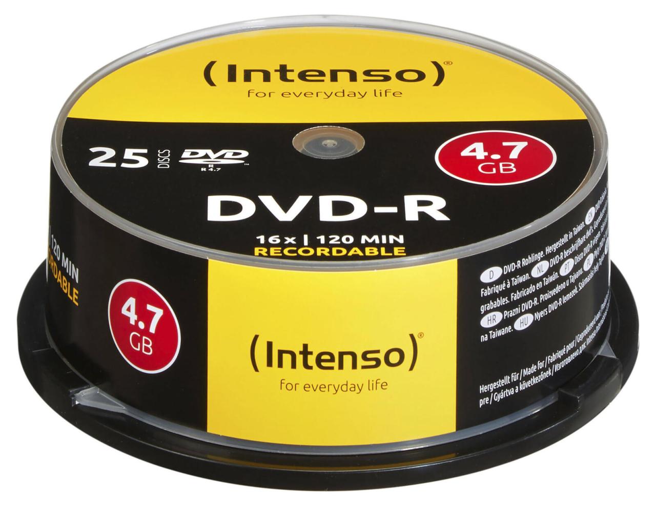 Intenso DVD-R 4,7GB 16x 25erSp Spindel von Intenso