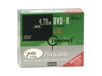 Intenso DVD-R 4.7GB, Printable, 16x, DVD-R, 120 mm, Druckbar, Slimcase, 10 Stück(e), 4,7 GB von Intenso