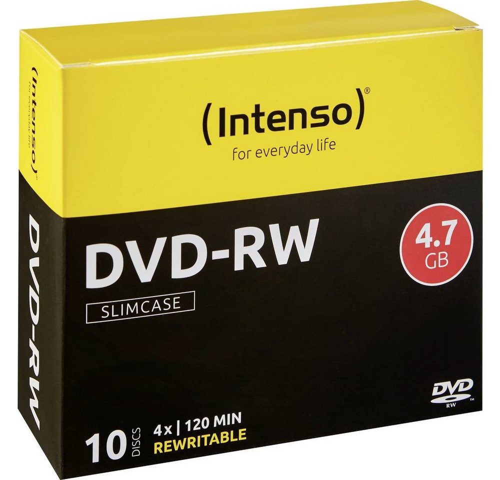 Intenso DVD-Rohling DVD-RW 4.7 GB 10er Slimcase, Wiederbeschreibbar von Intenso