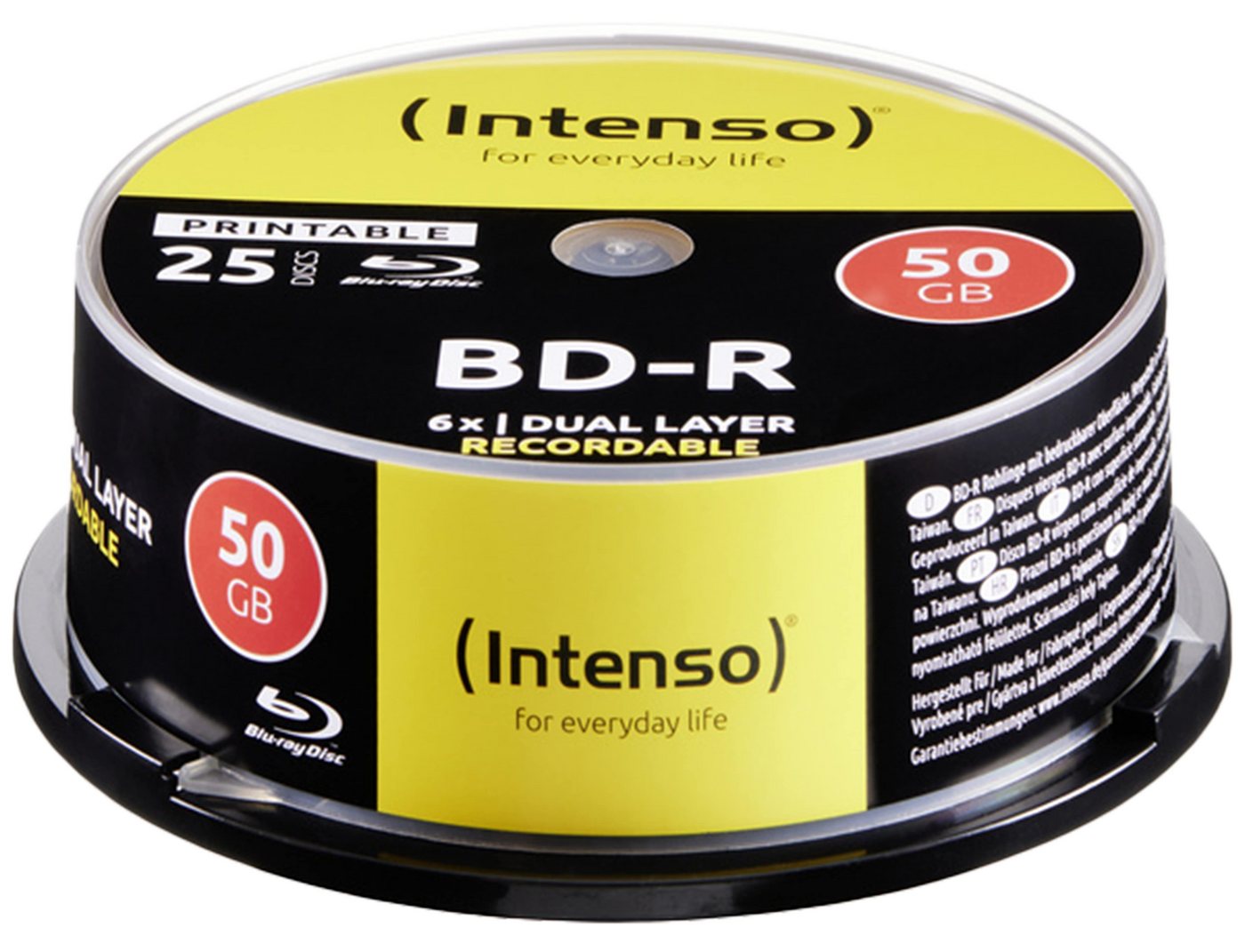 Intenso DVD-Rohling INTENSO BluRay 25er Spindel 6x 50GB printable von Intenso