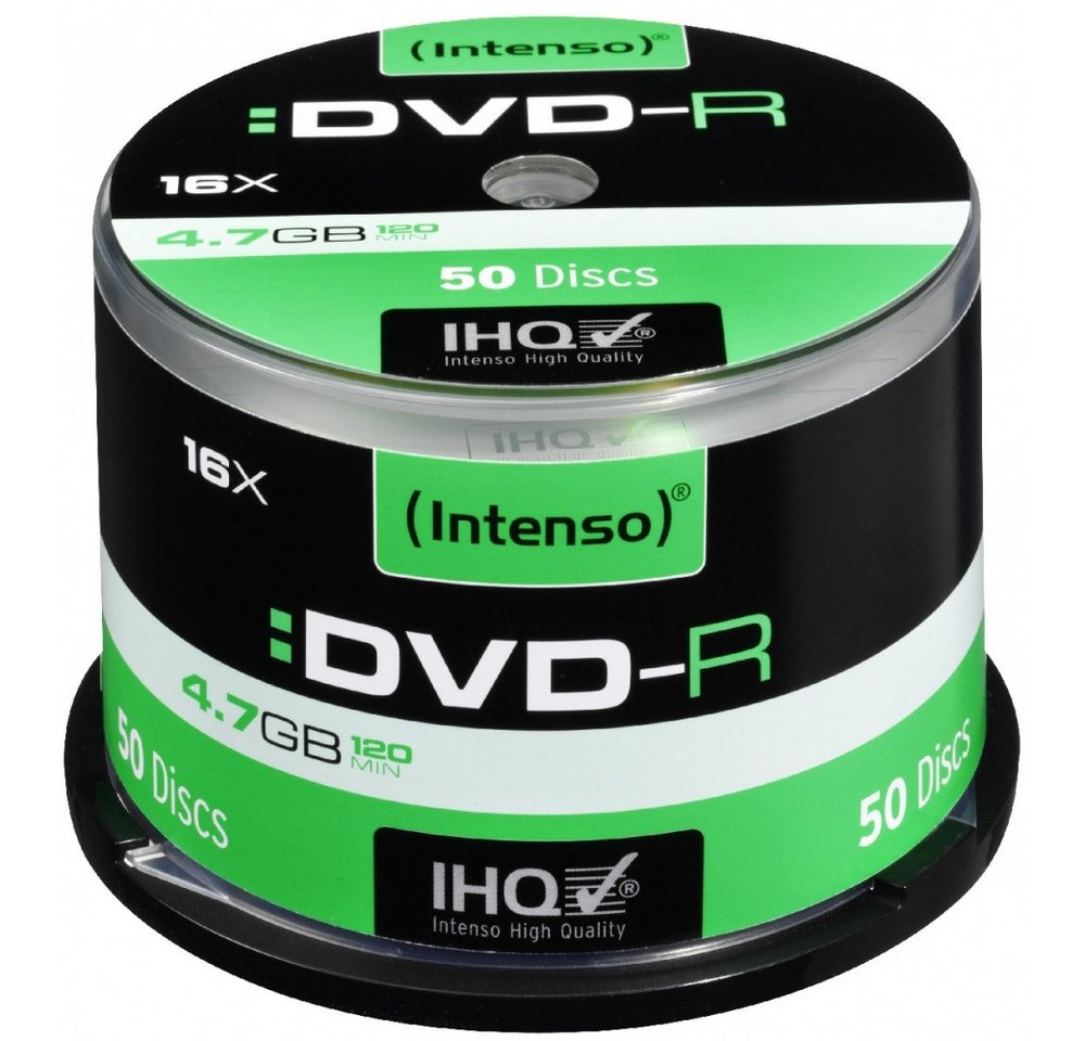 Intenso DVD-Rohling Intenso DVD-R 16x (4,7GB) DVD-Rohlinge Medien., Hohe Schreibgeschwindigkeit von Intenso