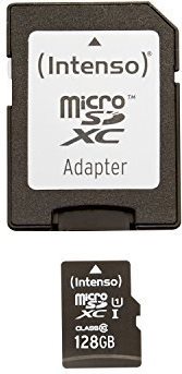 Intenso - Flash-Speicherkarte (microSDXC-an-SD-Adapter inbegriffen) - 128GB - UHS-I / Class10 - microSDXC UHS-I (3423491) von Intenso