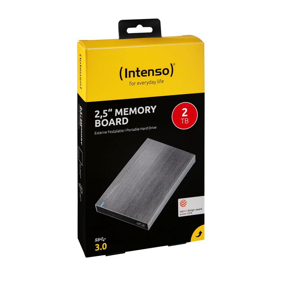 Intenso HDD externe Festplatte Memory Board 2,5 Zoll 2TB USB 3.0 anthrazit externe HDD-Festplatte von Intenso