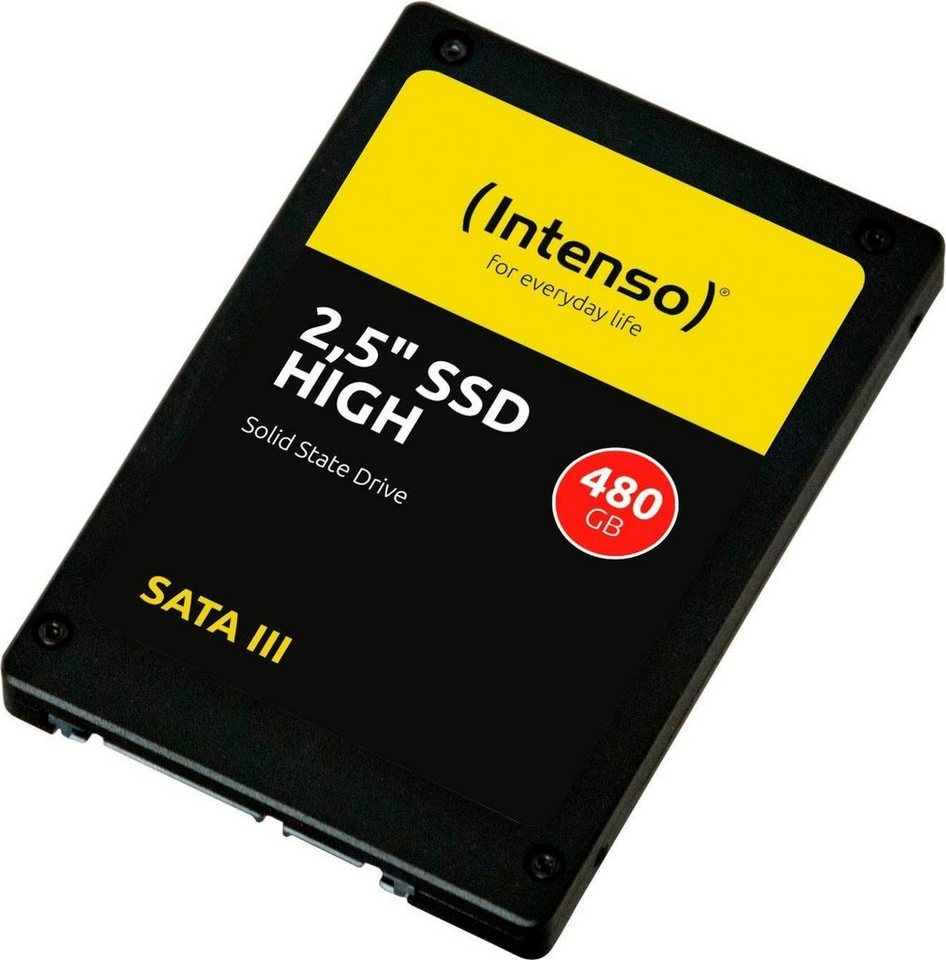 Intenso HIGH interne SSD (480 GB) 2,5" 520 MB/S Lesegeschwindigkeit, 480 MB/S Schreibgeschwindigkeit von Intenso