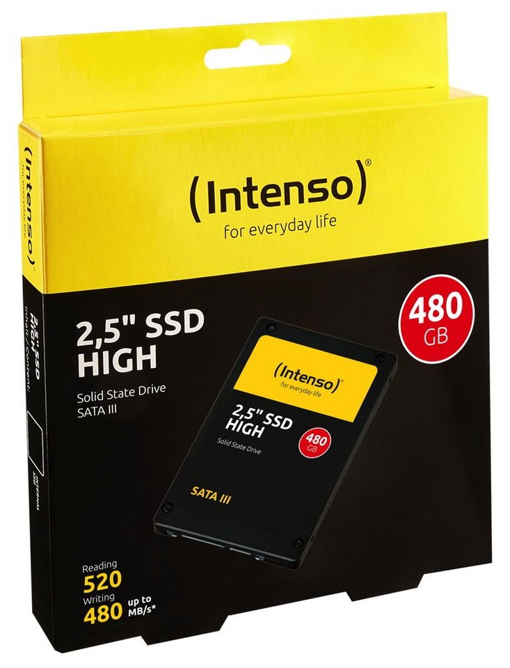Intenso High Performance 3D Nand 2,5 Zoll 480GB SATA III SSD-Festplatte von Intenso