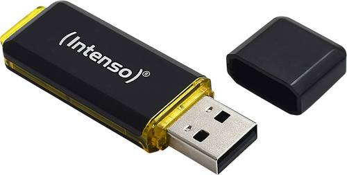Intenso High Speed Line USB-Stick 128GB Schwarz, Gelb 3537491 USB 3.2 Gen 2 (USB 3.1) von Intenso