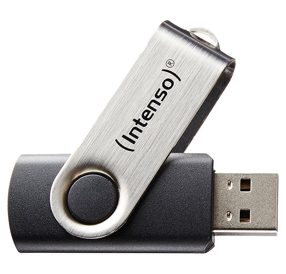 Intenso Intenso Basic Line 64GB USB-Stick USB-Stick (Kappenloser USB-Stick mit drehbarem Verschluss) von Intenso