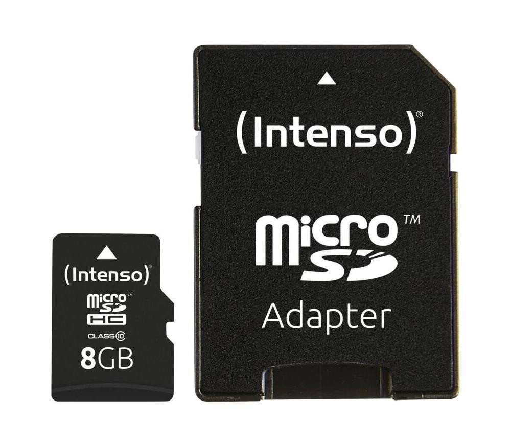 Intenso Intenso Micro SD Card 8GB Class 10 inkl. SD Adapter Speicherkarten USB-Stick Intenso Intenso Micro SD Card 8GB Class 10 inkl. SD Adapter Speicherkarten USB-Stick von Intenso
