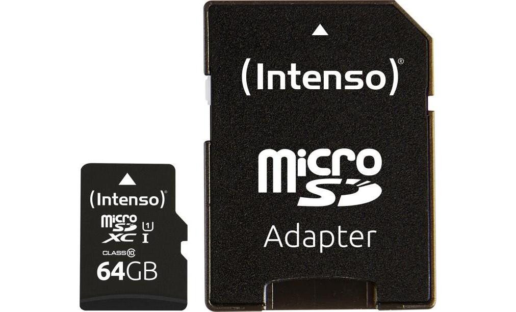 Intenso Intenso Performance R90 microSDXC 64GB Kit, UHS-I Speicherkarte Intenso Intenso Performance R90 microSDXC 64GB Kit, UHS-I Speicherkarte von Intenso