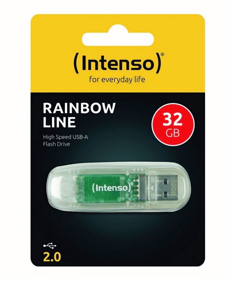 Intenso Intenso USB Stick 32GB Speicherstick Rainbow Line transparent USB-Stick Intenso Intenso USB Stick 32GB Speicherstick Rainbow Line transparent USB-Stick von Intenso