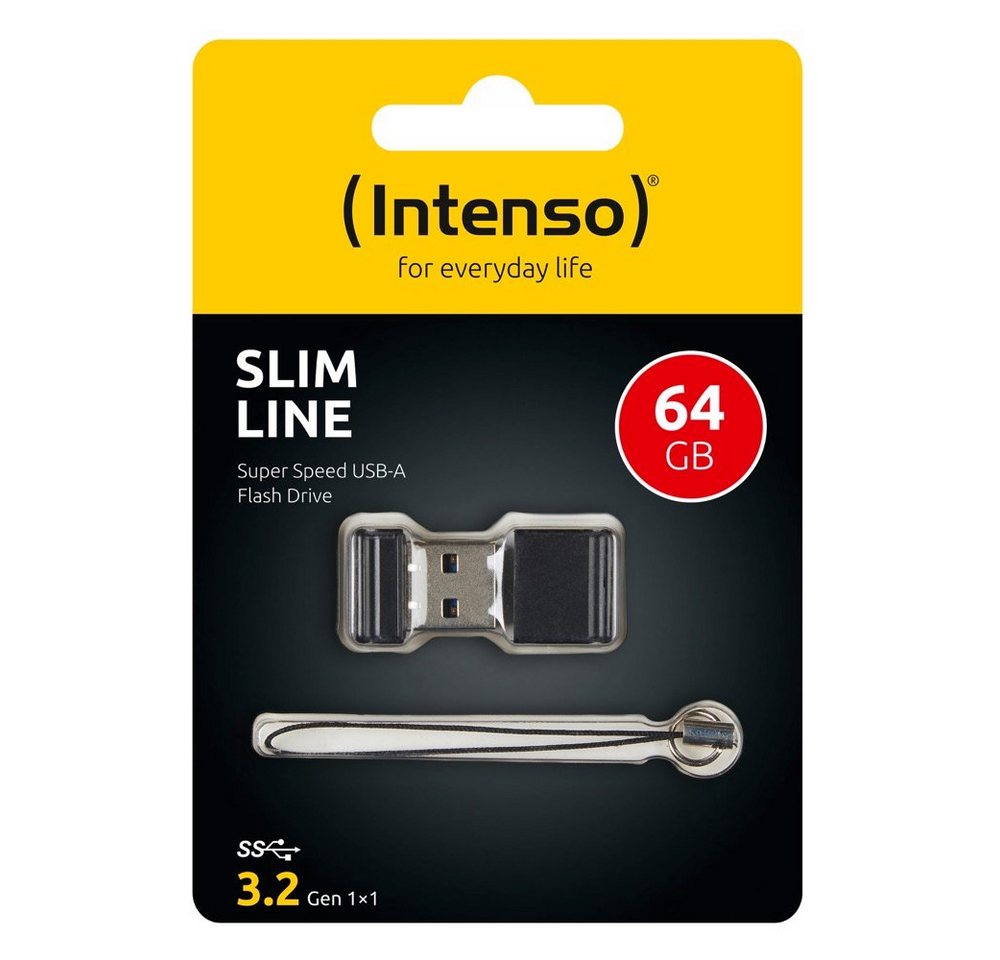 Intenso Intenso USB Stick 64GB Speicherstick Slim Line USB 3.2 USB-Stick Intenso Intenso USB Stick 64GB Speicherstick Slim Line USB 3.2 USB-Stick von Intenso