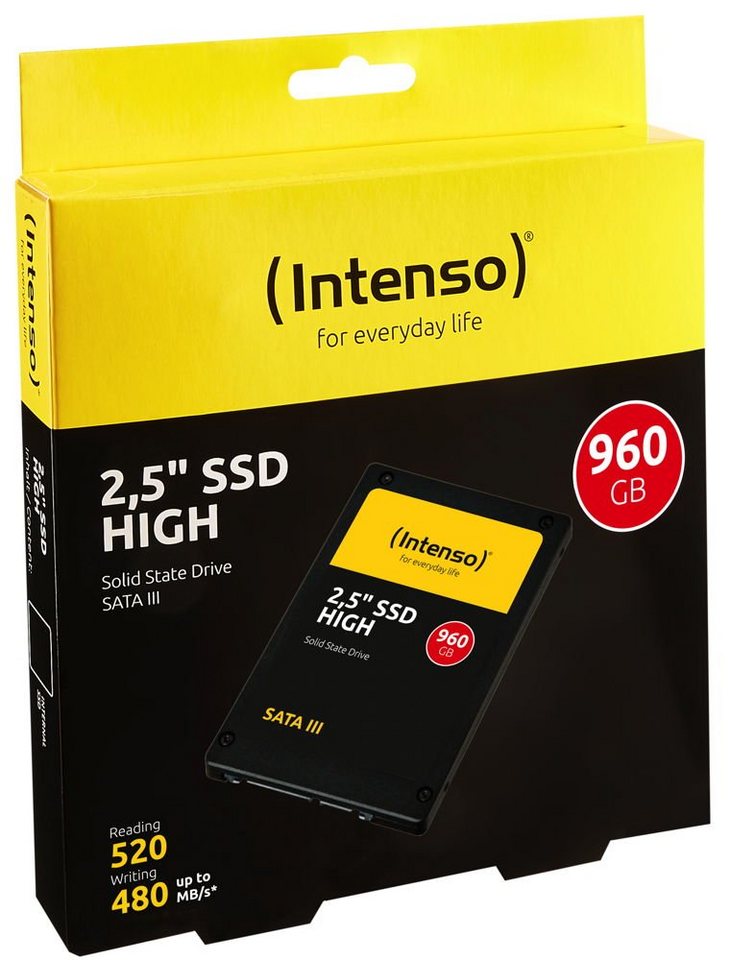 Intenso Intenso interne High Performance 3D Nand 2,5 Zoll 960GB SATA III SSD-Festplatte Intenso Intenso interne High Performance 3D Nand 2,5 Zoll 960GB SATA III SSD-Festplatte von Intenso