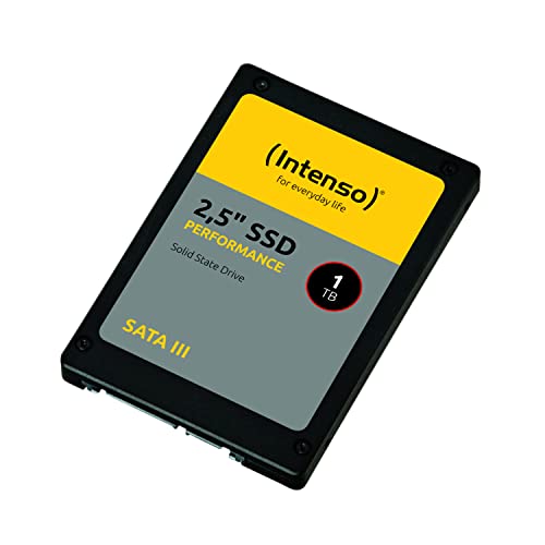 Intenso Interne 2,5" SSD SATA III Performance, 1 TB, 550 MB/Sekunden, Schwarz, Festkörper-Laufwerk von Intenso