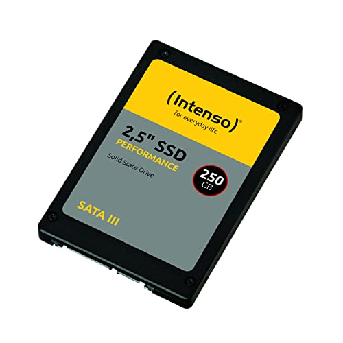Intenso Interne 2,5" SSD SATA III Performance, 250 GB, 550 MB/Sekunden, Festkörper-Laufwerk Schwarz von Intenso