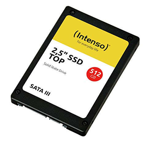 Intenso Interne 2,5" SSD SATA III Top, 512 GB, 550 MB/Sekunden, Schwarz von Intenso