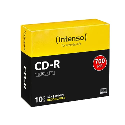 Intenso KF00419 CD-R Rohlinge 700MB, 52x, Slim Case, 10er Box, 10er Slimcase von Intenso