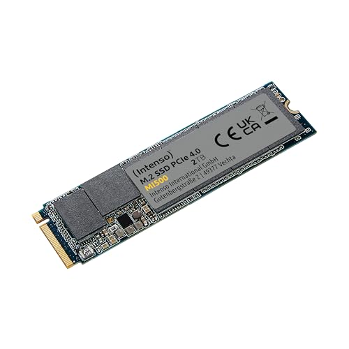 Intenso MI500 2 TB NVMe SSD, M.2 Interne SSD, PCIe 4.0 Gen4x4, 5300 MB/s Lesen, 4500 MB/s Schreiben, Solid State Drive, 2 TB von Intenso