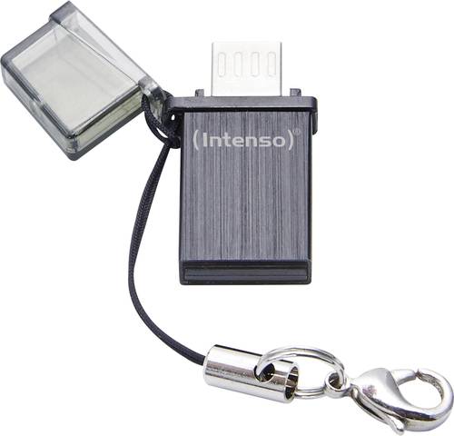 Intenso Mini MOBILE LINE USB-Zusatzspeicher Smartphone/Tablet Schwarz 8GB USB 2.0, Micro USB 2.0 von Intenso