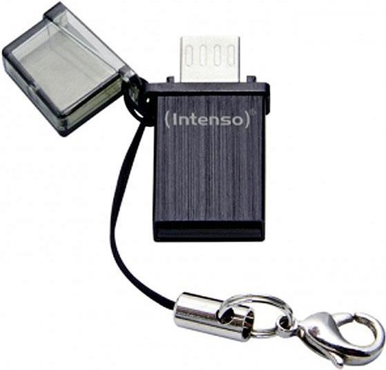 Intenso Mini Mobile Line - 16GB - 16 GB - USB 2.0/Micro-USB - 20 MB/s - Kappe - Schwarz - Aluminium (3524470) von Intenso