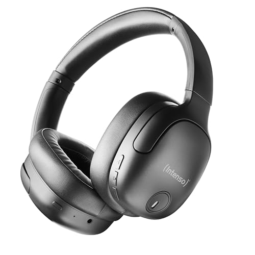 Intenso O400HA Over-Ear Kopfhörer - Hybrid Active Noise Cancelling, bis zu 75 Stunden Laufzeit und Bluetooth 5.3, mit Musikmodus, Transparency Modus und schneller Ladezeit, schwarz Intenso O400HA Over-Ear Kopfhörer - Hybrid Active Noise Cancelling, bis zu 75 Stunden Laufzeit und Bluetooth 5.3, mit Musikmodus, Transparency Modus und schneller Ladezeit, schwarz von Intenso
