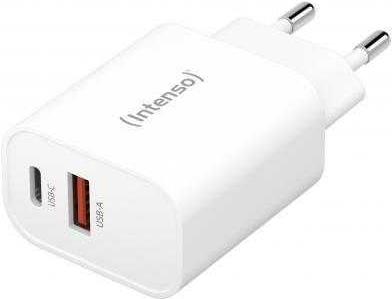 Intenso POWER ADAPTER USB-A/USB-C/7803012 Universal Weiß AC Schnellladung Drinnen (7803012) von Intenso