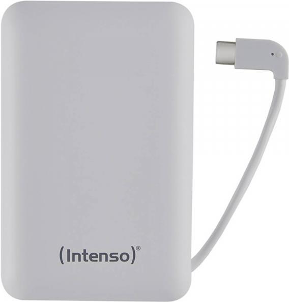 Intenso Powerbank XC10000 - Powerbank - 10000 mAh - 3 A - 2 Ausgabeanschlussstellen (USB, USB-C) - weiß (7314532) von Intenso