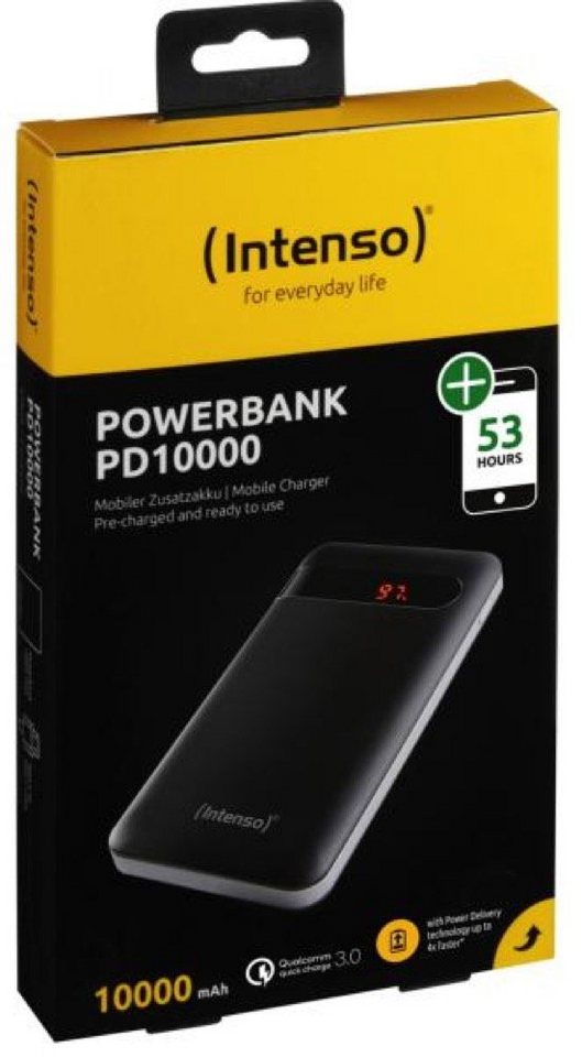 Intenso Powerbank mobile PD 10000 mAh Typ C 2x USB OUT schwarz Powerbank Intenso Powerbank mobile PD 10000 mAh Typ C 2x USB OUT schwarz Powerbank von Intenso