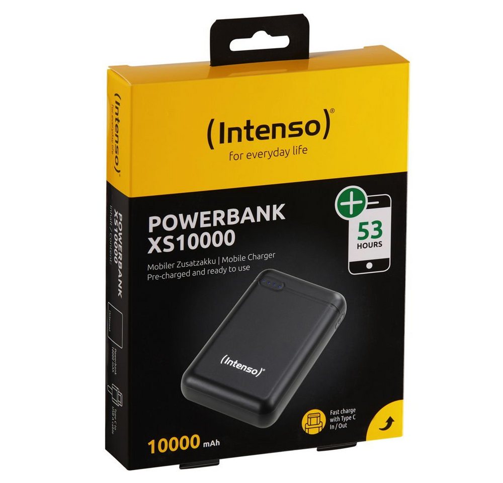 Intenso Powerbank mobile Slim XS 10000 mAh Typ A / C USB OUT schwarz Powerbank Intenso Powerbank mobile Slim XS 10000 mAh Typ A / C USB OUT schwarz Powerbank von Intenso