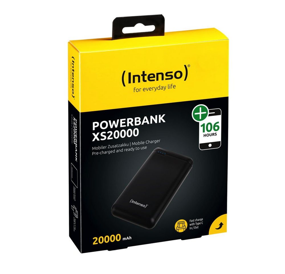 Intenso Powerbank mobile Slim XS 20000 mAh Typ A / C USB OUT schwarz Powerbank Intenso Powerbank mobile Slim XS 20000 mAh Typ A / C USB OUT schwarz Powerbank von Intenso