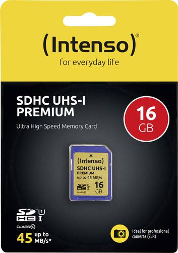 Intenso Premium SDHC-Karte 16GB Class 10, UHS-I von Intenso