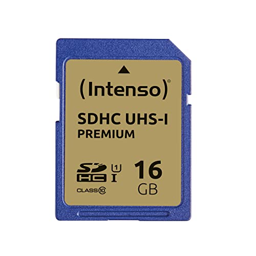 Intenso Premium SDHC UHS-I 16GB Class 10 Speicherkarte blau von Intenso